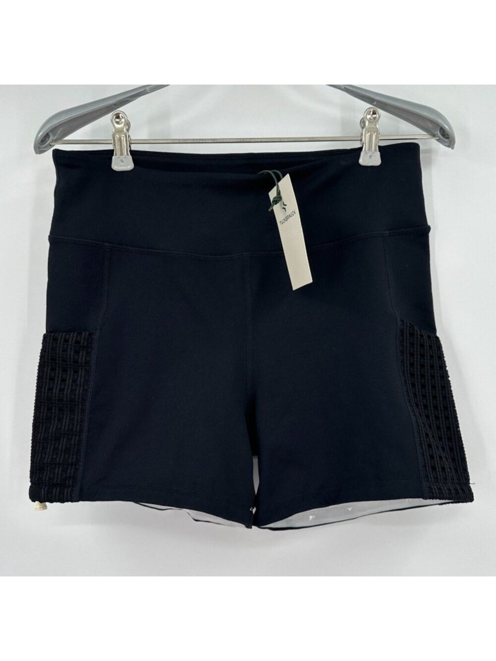 Tuckernuck Sport Black Compression Shorts sz L 4" Golf Ball Pocket & Tee Holder